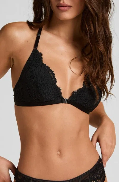Hunkemoller Hunkemöller Whitney Front Clasp Triangle Bralette In Black