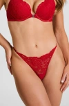 Hunkemoller Hunkemöller Whitney Lace Thong In Red