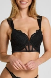 Hunkemoller Hunkemöller Whitney Padded Underwire Bustier In Black