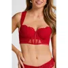Hunkemoller Hunkemöller Whitney Padded Underwire Bustier In Red