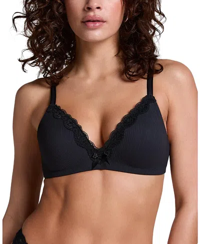 Hunkemoller Lola Padded Non-wired Bra In Black