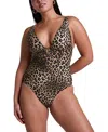 Hunkemoller Luxe Animalia Shaping Bathing Suit In Animal Print