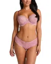Hunkemoller Marine Brazilian Knickers In Pink