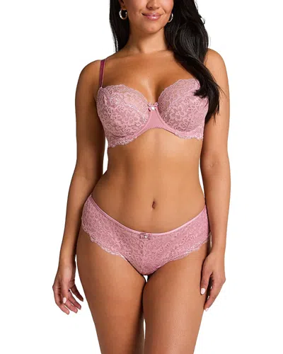 Hunkemoller Marine Brazilian Knickers In Pink