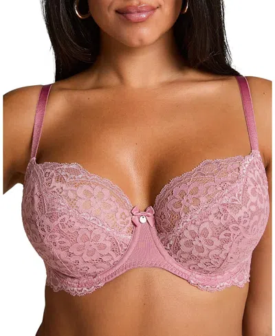 Hunkemoller Marine Non Padded Underwired Bra In Purple