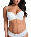 Hunkemoller Marine Padded Underwired Bra In White