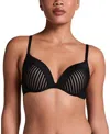 Hunkemoller Pia Padded Underwired Push-up Bra In Black