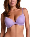 Hunkemoller Plunge Padded Underwired Bra In Purple