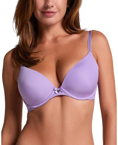 Hunkemoller Plunge Padded Underwired Bra In Purple