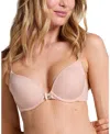 Hunkemoller Plunge Padded Underwired Bra In Pink