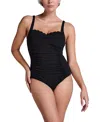 Hunkemoller Shaping Scallop Swimsuit In Black