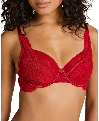 Hunkemoller Whitney Non-padded Underwired Bra In Red
