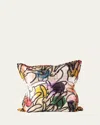 Hunt Slonem Bunnies & Orbs Decorative Pillow In Multi