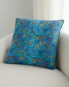 Hunt Slonem Butterfly Cotton Pillow In Blue