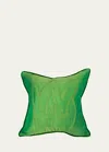 Hunt Slonem Embroidered Silk & Velvet Bunny Pillow, 18" In Green