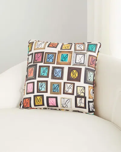 Hunt Slonem Hunts Studio Cotton Pillow In Multi