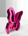 Hunt Slonem Lucky Charm Bunny Sculpture In Pink