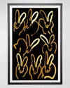 Hunt Slonem Night Party Hand-embellished Print - Limited Edition In Black/gold