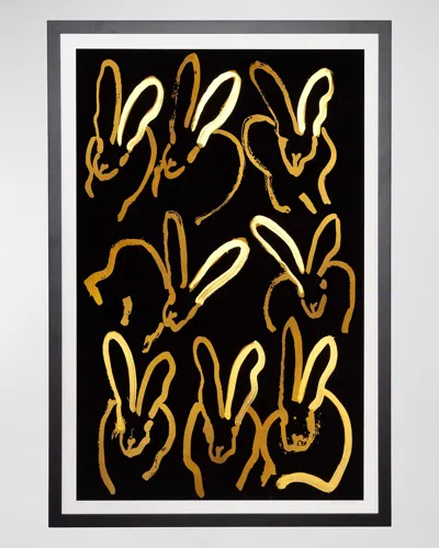 Hunt Slonem Night Party Hand-embellished Print - Limited Edition In Black