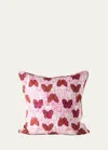 Hunt Slonem Pretty In Pink Butterflies Pillow, 22" In Multi