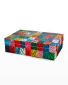 Hunt Slonem Rabbit Rabbit Lacquer Box In Multi