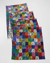 Hunt Slonem Rabbit Rabbit Reversible Table Runner In Multi