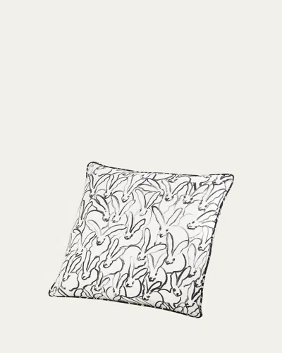 Hunt Slonem Rabbit Run Cotton Pillow, 22"