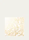 Hunt Slonem Rabbit Run Gold Leaf And Lacquer Placemat In White/gold