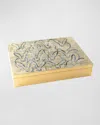Hunt Slonem The Countess Gold Leaf & Lacquer Large Box In Gold