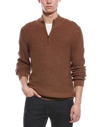 Hunter 1/2-zip Sweater In Brown
