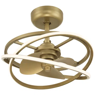 Hunter 20" Cirro Fandelier Luxe Gold With Led Light Kit And Handheld Remote