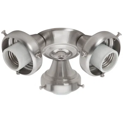 Hunter 3 Light Accessory Fitter Brushed Nickel