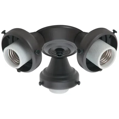Hunter 3 Light Accessory Fitter Noble Bronze In Black