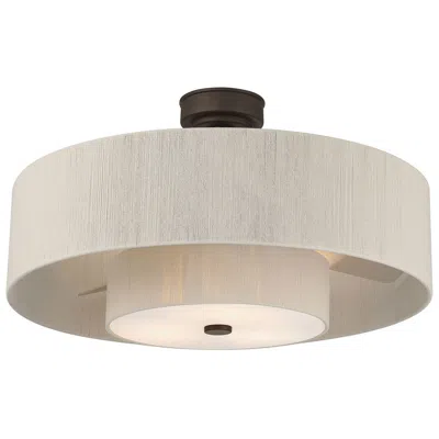 Hunter 30" Brookside Matte Bronze Ceiling Fan With Led Light Kit And Remote