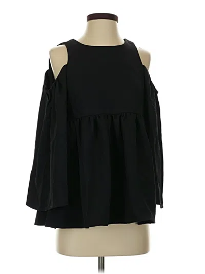 Pre-owned Hunter 3/4 Sleeve Blouse In Black