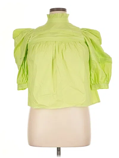 Hunter 3/4 Sleeve Blouse In Green