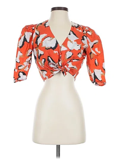 Pre-owned Hunter 3/4 Sleeve Blouse In Red