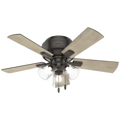 Hunter 42" Crestfield Noble Bronze And Bleached Pine Ceiling Fan In Gray