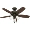 Hunter 42"  Builder Led New Bronze Ceiling Fan With Pull Chain