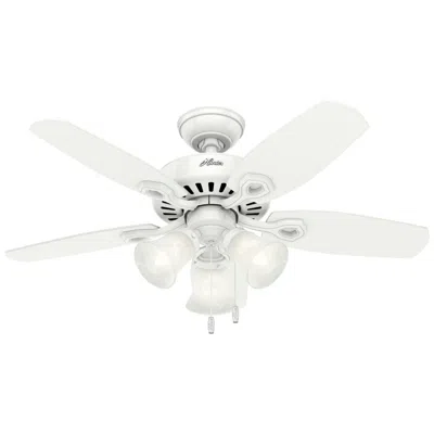 Hunter 42"  Builder Led Snow White Ceiling Fan With Pull Chain