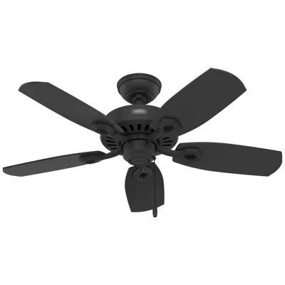 Hunter 42 Inch Builder Elite Matte Black Ceiling Fan And Pull Chain