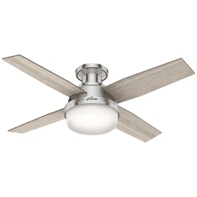 Hunter 44" Dempsey Brushed Nickel Led Indoor Ceiling Fan With Remote