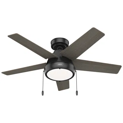Hunter 44"  Burroughs Led Matte Black Ceiling Fan With Pull Chain