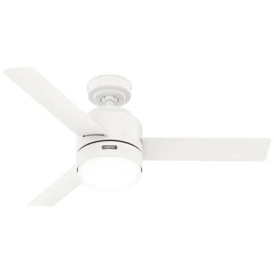Hunter 44"  Gilmour Matte White Damp Rated Led Ceiling Fan With Remote