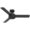 Hunter 44"  Presto Matte Black 3-blade Ceiling Fan With Wall Control In Black
