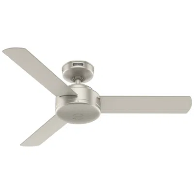 Hunter 44"  Presto Matte Nickel 3-blade Ceiling Fan With Wall Control In White