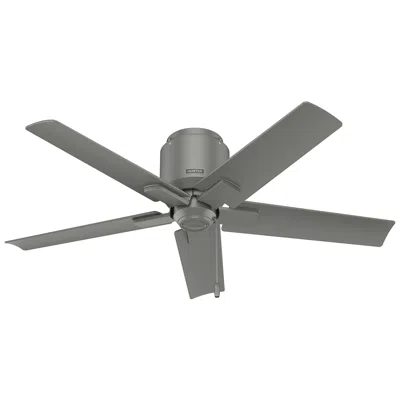Hunter 44"  Terrace Cove Matte Silver Lp Damp Rated Ceiling Fan In Gray