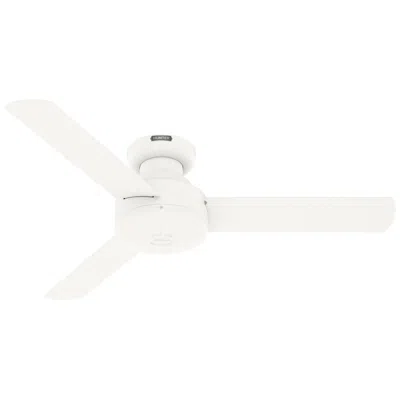 Hunter 44 Inch Presto Matte White Low Profile Ceiling Fan And Wall Control In Multi