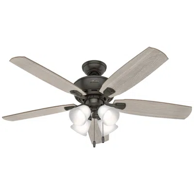 Hunter 52"  Amberlin Noble Bronze Ceiling Fan With Led Light Kit In Gray