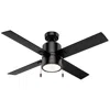 Hunter 52"  Beck Matte Black Led Ceiling Fan In Black
